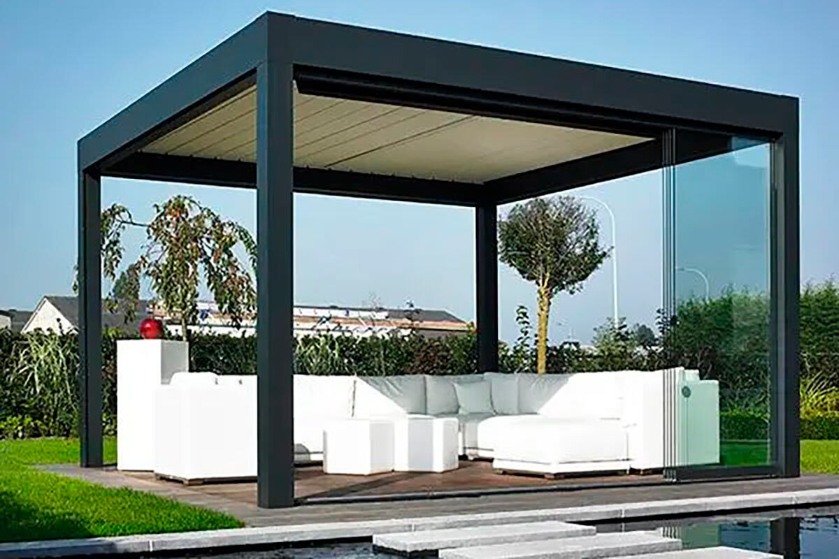 Строительство и продажа беседок с остеклением Glasster Строительство и продажа беседок по финской технологии